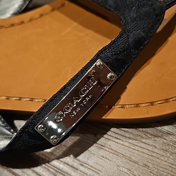 Coach Signature Sommer Black Sandals - Picture 2 of 4